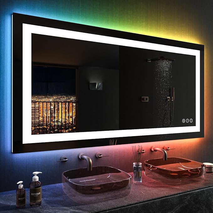 LOAAO 50"X30" LED Bathroom Mirror - Image 3