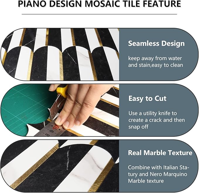 Vamos Tile Peel and Stick Backsplash Seamless Tile, Stick on Backsplash - Image 5
