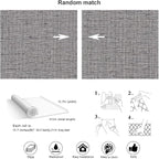 Grey Grasscloth Peel and Stick Wallpaper Gray Contact Paper 472inch Waterproof - Image 4