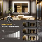 LOAAO 48"x24" LED Bathroom Mirror - Image 3