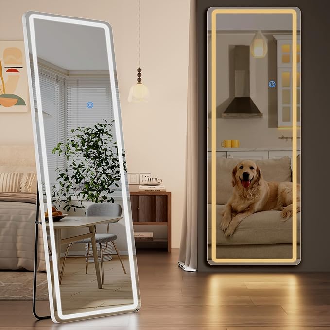 Koonmi Full Length Mirror with LED Lights, Big Mirror by KOONMI