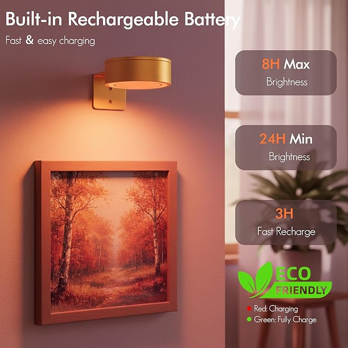 3-Pack Picture Lights for Wall, 13 RGB Color Changing Led Art Display Light - Image 6