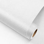 YENHOME Velvet Wallpaper Peel and Stick Textured 17.7"X200" White Velvet Peel by Yenhome