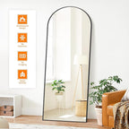 TRAHOME Full Length Arched Mirror, Living Room, Dressing Room - Image 2