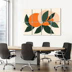 8 Pack Art Acoustic Panels Sound Absorbing Boho Botanical Leaf Orange Green - Image 7