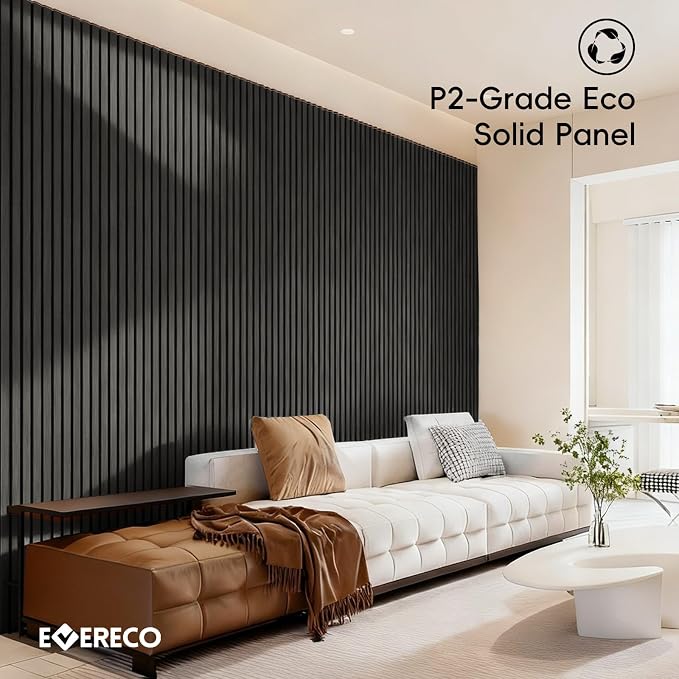 EVERECO 6 Pack Wood Panels for Wall 94.5" × 7.87" Acoustic Soundproof Wall Slat - Image 8