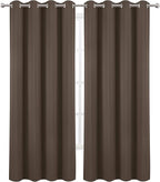 LEMOMO Chocolate Brown Thermal Blackout Curtains/52 x 84 Inch/Set of 2 Panels - Image 2