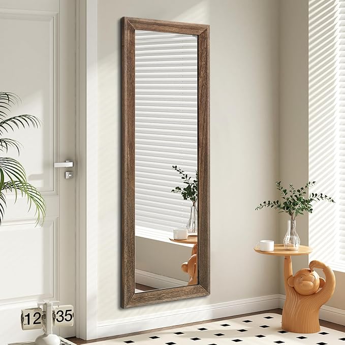 AAZZKANG Hanging Mirror Full Length Vintage Large Mirrors Wooden Framed 58"x20" by AAZZKANG