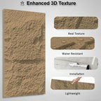 3D Faux Stone Wall Panels, 1.18" wall Panels - Image 3