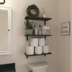 WOPITUES Wood Floating Shelves Set of 6, Shelves - Image 4
