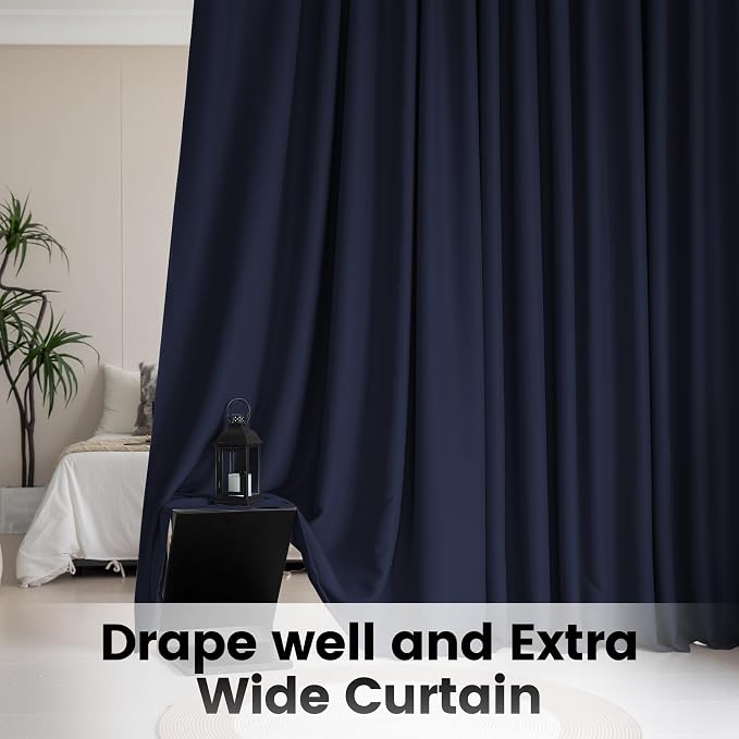Extra Wide Room Divider Blackout Ceiling Track Curtains Back Tab - Image 3