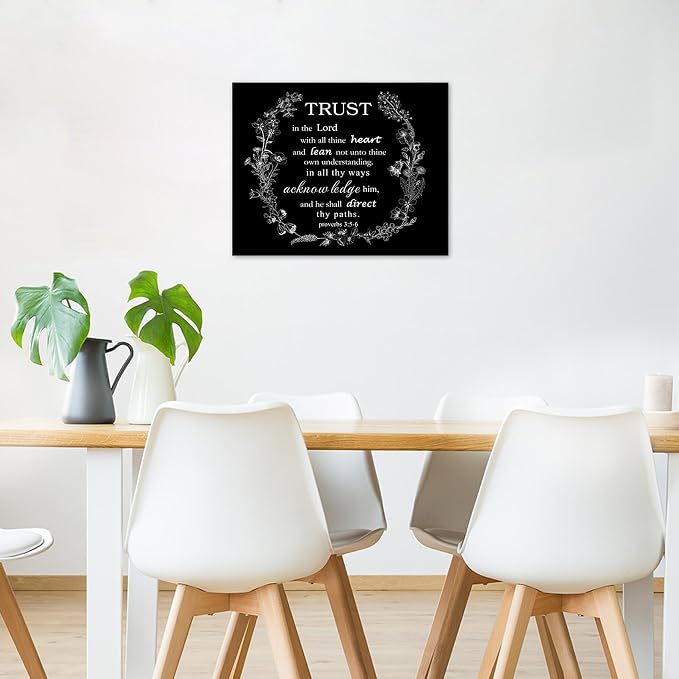 EOBTAIN Christian Bible Verse Canvas Wall Art Positive Religious Scripture and - Image 4