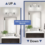 Unicozin 2 Light Bathroom Light Fixtures, Modern Vanity Lights Over Mirror - Image 2