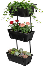 OYEAL Railing Planter Box 3 Tier Vertical Window Boxes Planter Outdoor - Image 3