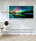 Cao Gen Decor Art S01998 Wall Art Aurora scenery Painting on Canvas Stretched - Image 3