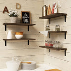 RICHER HOUSE Floating Shelves for Wall Décor, Rustic Wood Wall Mounted Shelves - Image 7