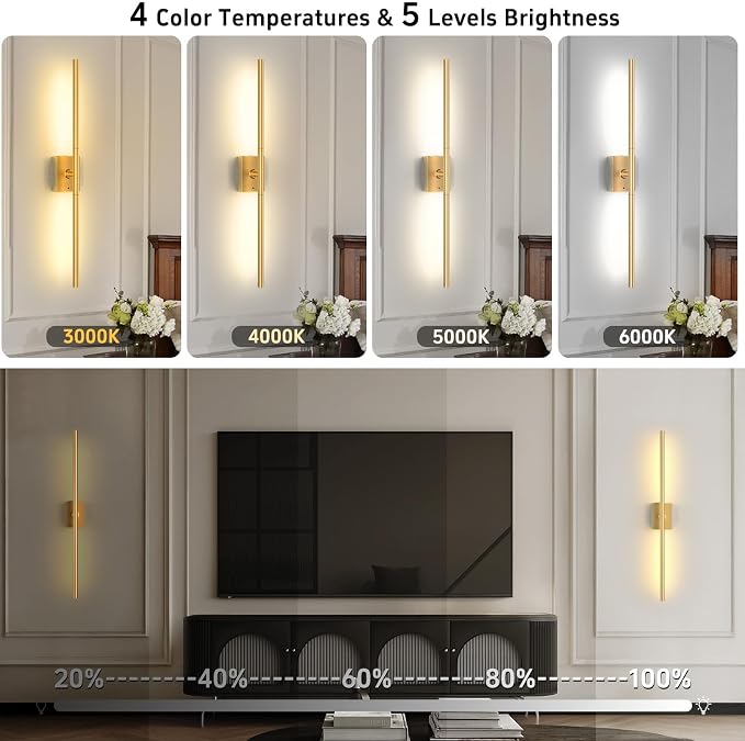 iThird 1 Pack Battery Operated Wall Sconce, Wireless Battery Wall Sconce - Image 5