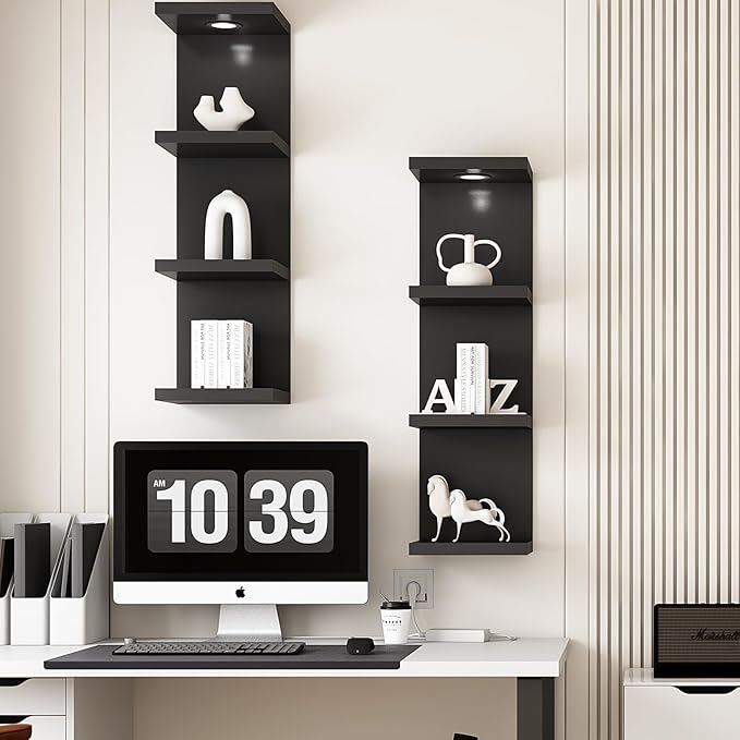 LitaEther Versatile 4 Tier Wall Shelf Unit, Display Floating Shelf - Image 2