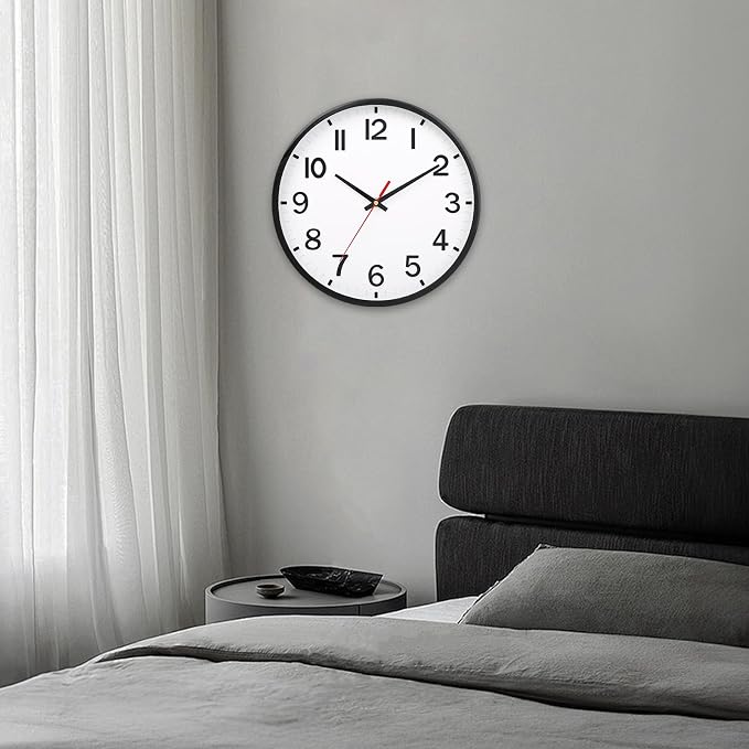 Wall Clocks Battery Operated 12 inch Modern Wall Clock, Silent Non Ticking Wall - Image 8