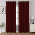CUCRAF Burgundy Red Blackout Curtains 108 inch Length 2 Panels Set, Rod Pocket by CUCRAF