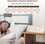 DreamSky Wooden Digital Alarm Clock - Image 4