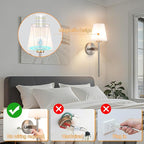 Battery Operated Wall Sconces Set Of 2, Wireless Battery Wall Light - Image 5