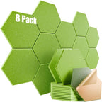 8 Pack Self-Adhesive Acoustic Panels 12" X 10" X 0.4" by Dailycooper