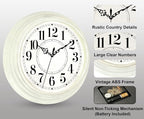 Vintage Wall Clock 13 Inch Quartz Silent Non-Ticking Analog Clock Battery - Image 3