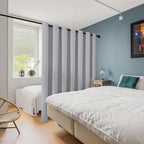 ChrisDowa Room Divider Curtain 120 Inches Long, Wide Blackout Sliding Door - Image 2