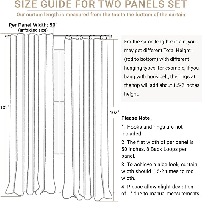 100% Blackout Shield Dark Brown Linen Blackout Curtains - Image 7