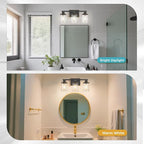 DORESshop 17 Inch Bathroom Light Fixtures, 3-Light Black - Image 3