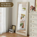 Syndra Modern Full Length Mirror Wood Frame, 65x24'' Large Floor Mirror - Image 4