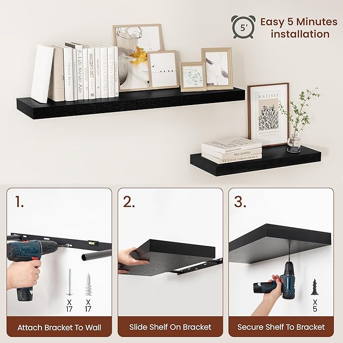 Vivelove 12" Deep Floating Shelves - Image 8