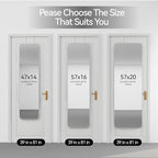 SCWF-GZ 47x14 Mirror Rectangle Full Body Length Door Hanging Wall Mounted - Image 7