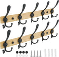 TICONN Wall Mounted Coat Rack, Five Heavy Duty Tri Hooks All Metal Construction by TICONN