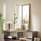 BEAUTYPEAK 20" x 28" Rectangular Aluminum Alloy Frame Wall Mounted Bathroom - Image 6