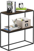 Furinno Moretti Modern Wide Stackable Metal Shelf, Columbia Walnut by Furinno-FitsYourSpaceFitsYourBudget