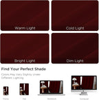 CUCRAF Burgundy Red Blackout Curtains 54 inch Length 2 Panels Set, Rod Pocket - Image 4