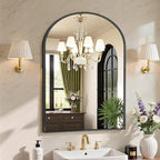 Sweetcrispy 38"x30" Arched Black Bathroom Mirrors by Sweetcrispy