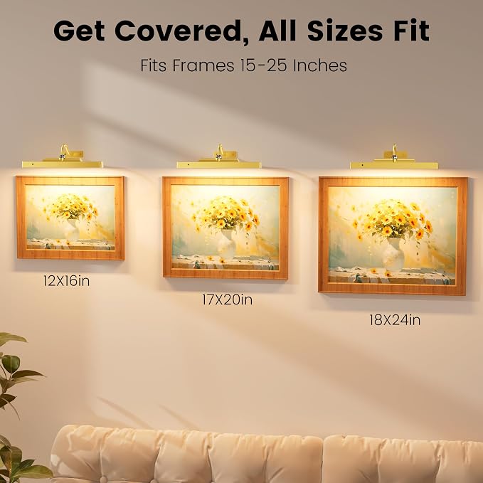 4 Pack Picture Art Above Light Set, Remote Control Timer 3 Color Temps - Image 7