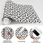 Jeweluck Black and White Peel and Stick Wallpaper Black and White Removable - Image 4