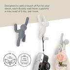Umbra Buddy Wall Hooks – Decorative Wall Mounted Coat Hooks - Image 5