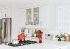 White Wallpaper Kitchen Backsplash Peel and Stick Wallpaper 197"×17.3" White - Image 4