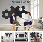 18 Pack Hexagon Acoustic Panels, Self-Adhesive Acoustic Wall Panels - Image 5