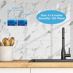 Art3d 102-Piece Faux Stone Peel and Stick Backsplash Tile, Waterproof Thick PVC - Image 6
