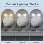 PARTPHONER Bathroom Light Fixtures, Bathroom Lighting Fixtures Over Mirror - Image 6