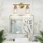 Zarbitta 2-Light Bathroom Light Fixtures, Brushed Gold Vanity Light, Modern - Image 6