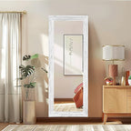 Full Length Mirror 58"x22" Solid Wood Frame Floor Large Mirror - Image 6