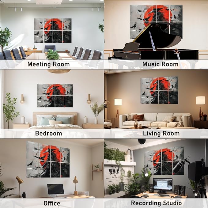 FurnoFlexArt Acoustic Panels Tiles Decorative Room Sound Proof Foam Absorbing - Image 7