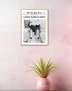 iHery Girls Just Wanna Have Fun Framed Trendy Cowgirl NewsPaper Wall Art - Image 7